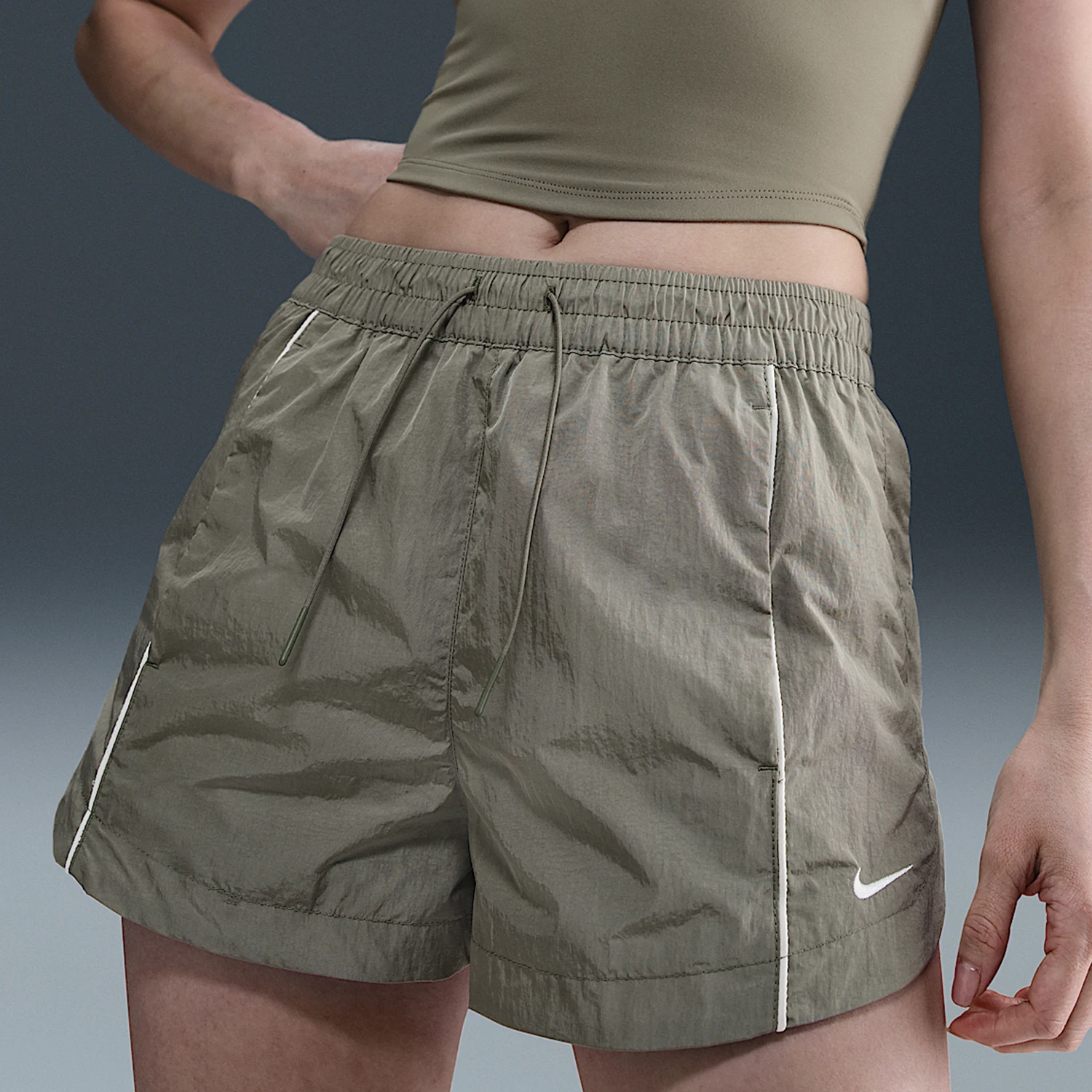 Nike genuíno 2025 feminino tecido esportivo respirável corrida ao ar livre shorts FV7501-320