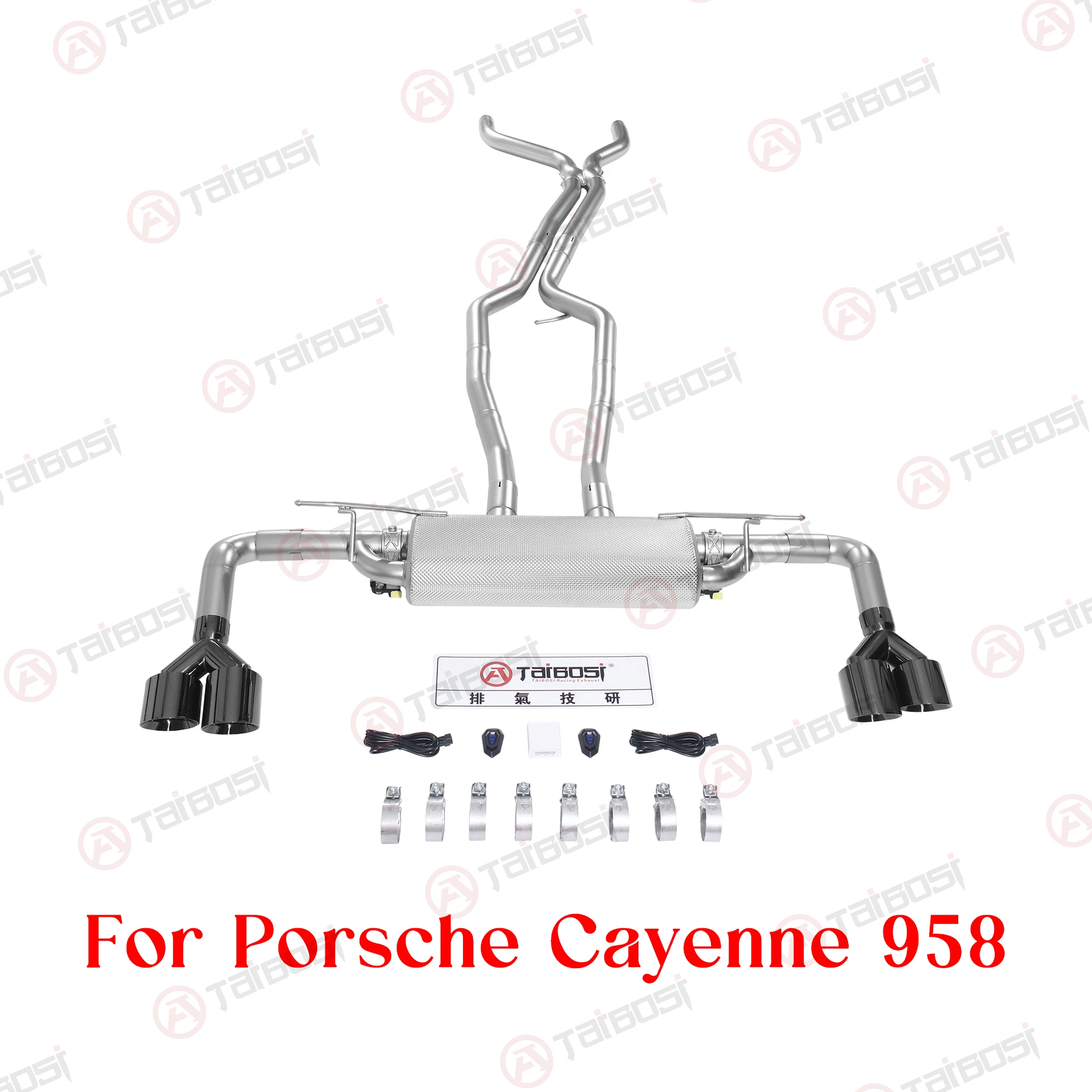 For Porsche Cayenne GTS 958 2011-2017 3.0T 3.6 4.8 Car Catback Exhaust System Taibosi Performance Electric Valve Muffler Remote