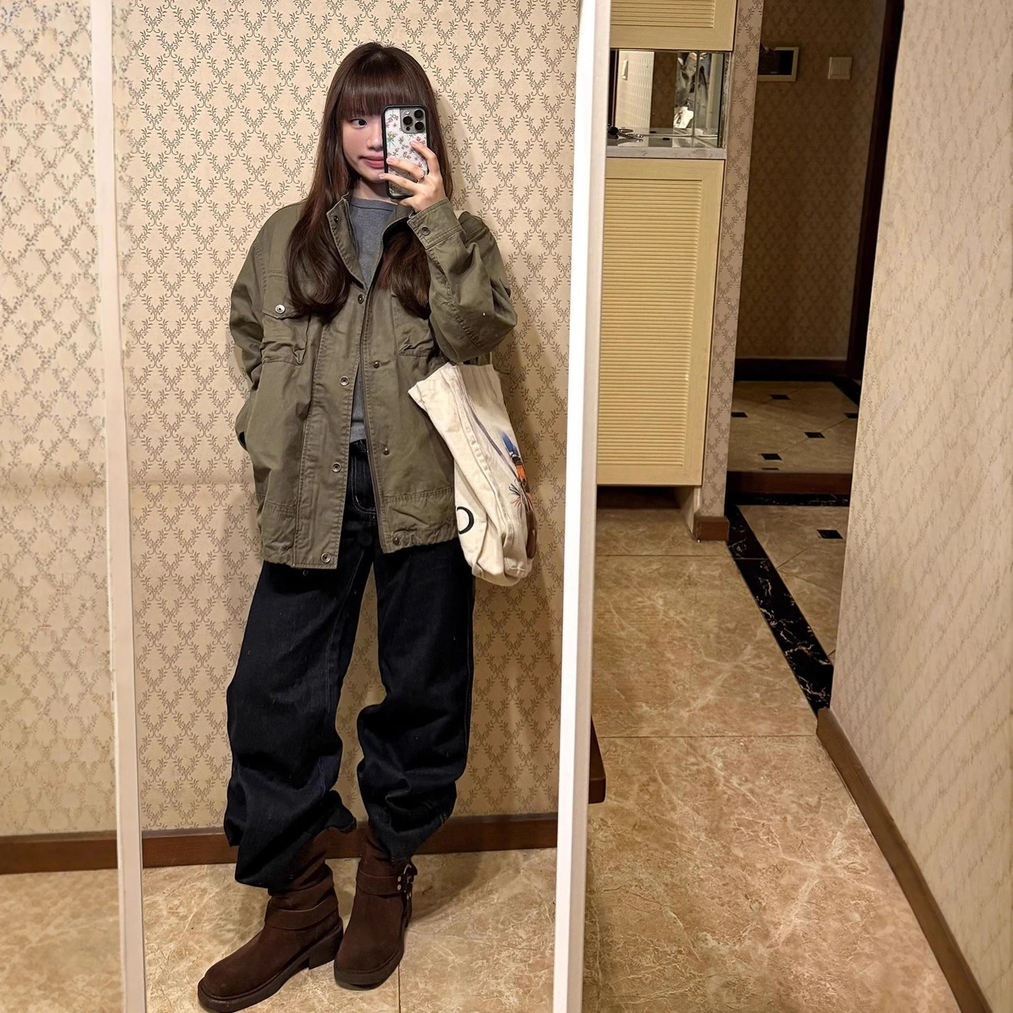 YYAHAHAS 2026 Ladies Stand Collar Cargo Outerwear Vintage Style Fit Designer Jacket Outdoor Sporty Fashion Trendy Versatile Coat