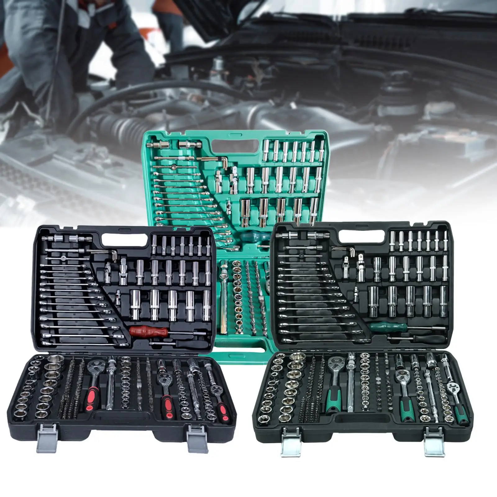 

216-Piece Ratchet Wrench Set, Screwdrivers, Sockets, And Bits, Automotive Tool Kit
