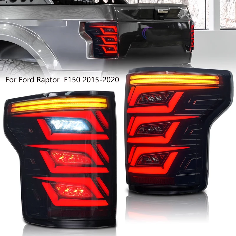 2PCS Waterproof Turn Signal LED Taillight Assembly For Ford Raptor F150 2015-2020 Brake Reverse Running Fog Rear Lamp Tail Light