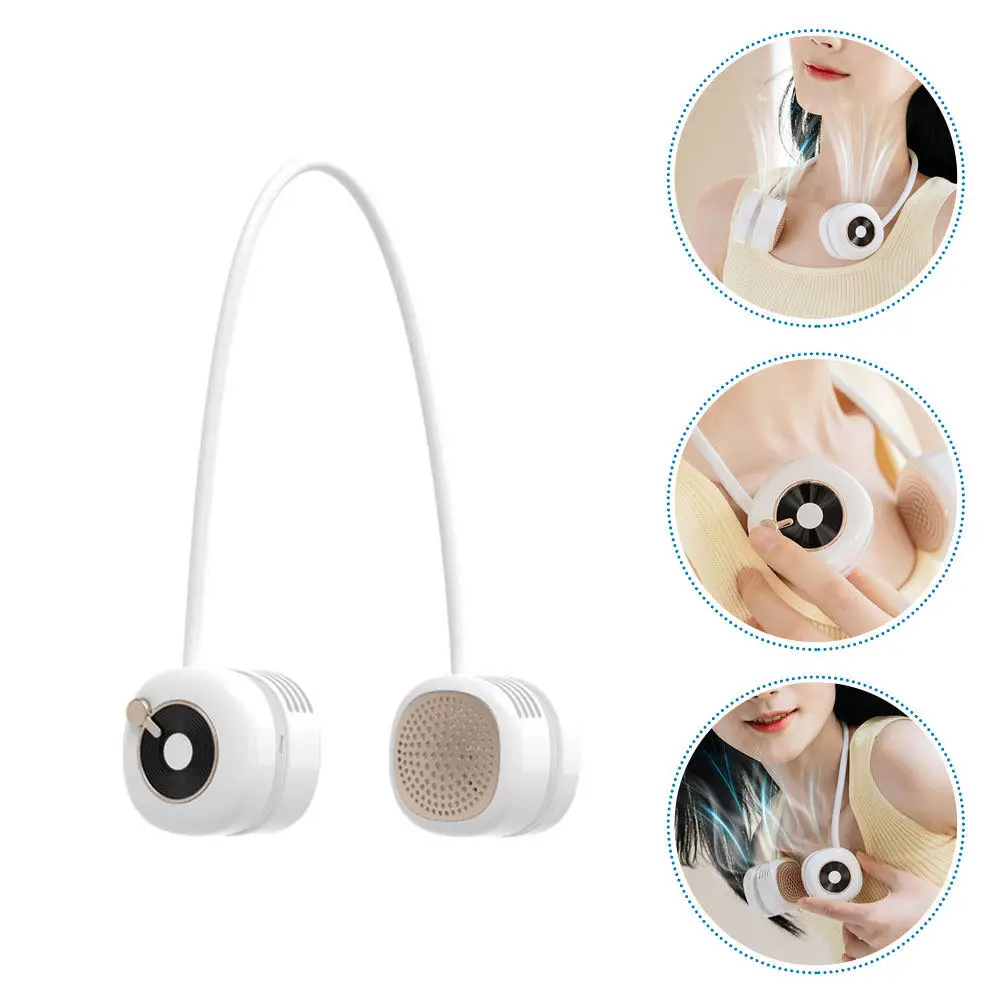 

1 комплект портативных складных вентиляторов для шеи с USB-зарядкой, легкий, с комфортной скоростью обдува, для кемпинга