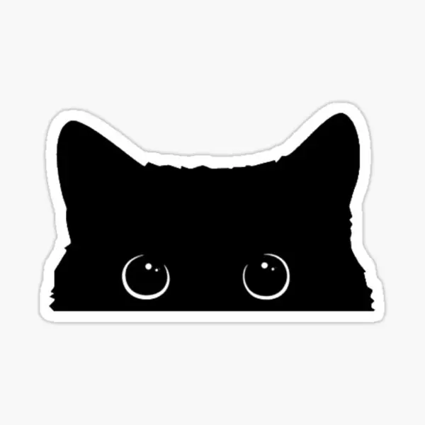 Black Cat  5PCS Stickers for Anime Stickers Funny Living Room Window Decorations Cute Water Bottles Cartoon Car Print Background
