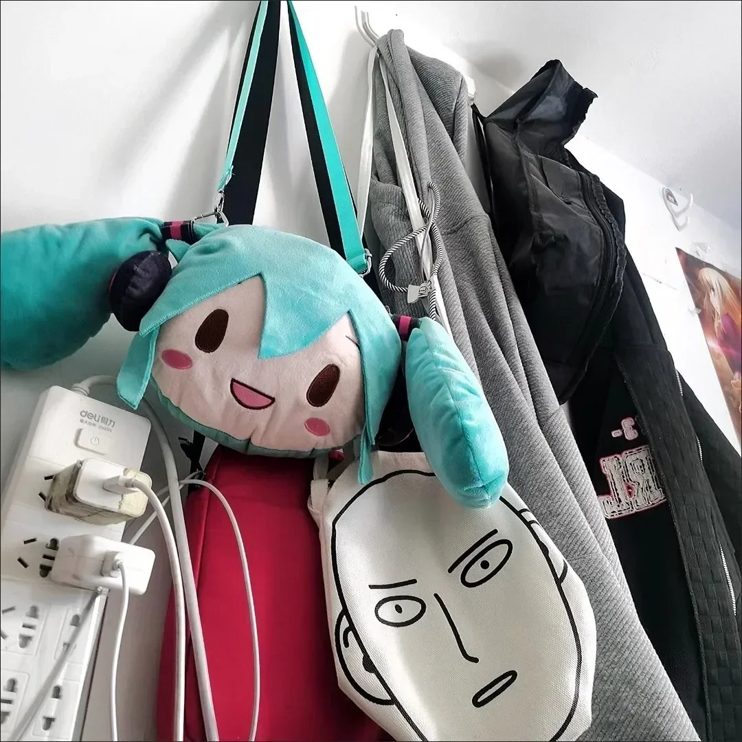 Anime Hatsune Miku Saco De Pelúcia Bonito Saco De Desenhos Animados, Armazenamento De Sorriso Macio, Dor Pequena, Um Saco De Ombro, Colete Ornamento, Presente De Boneca, Novo