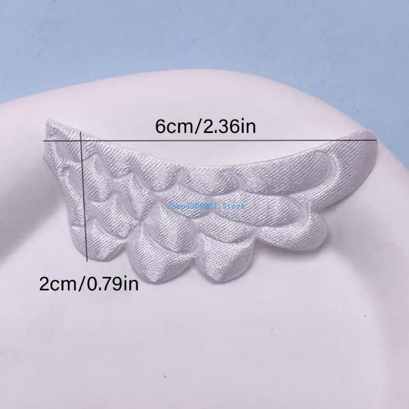 T3lc remendos asas anjo com brilhos, tecido fadas, asas artesanato, apliques decorativos para acessórios