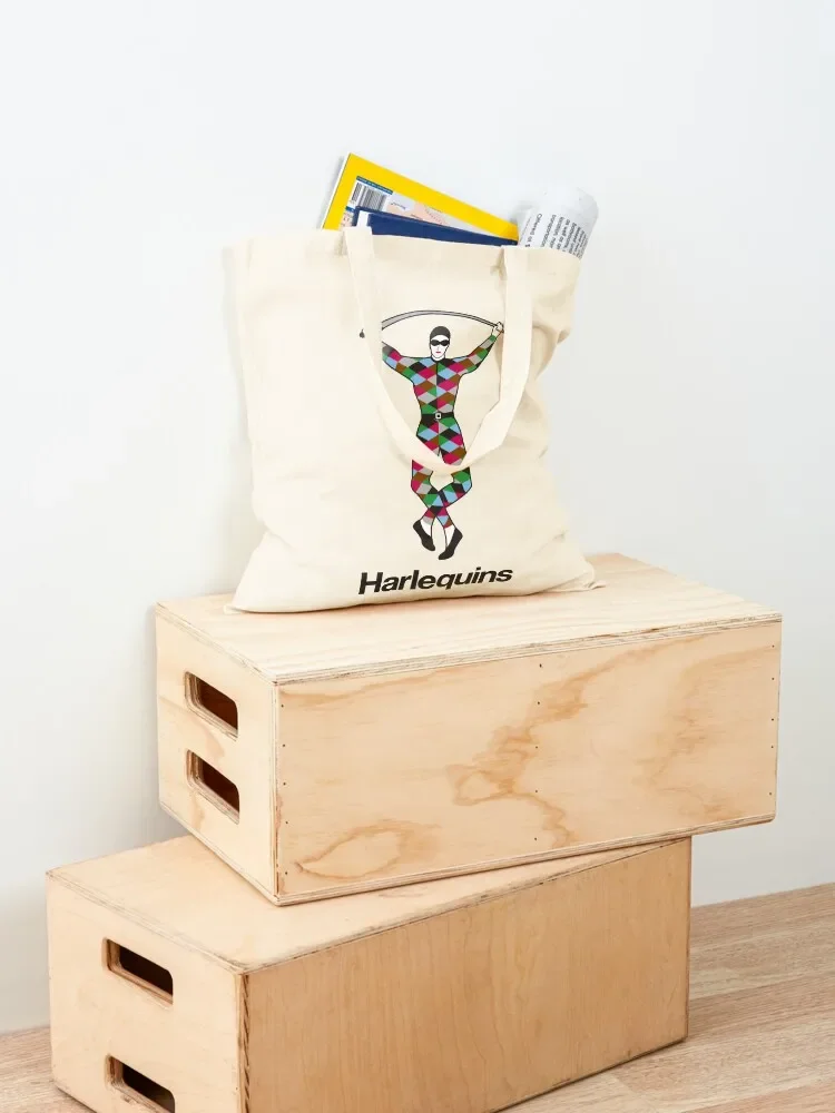 Harlequins Tote Bag أكياس عربة التسوق أكياس التوصيل المجاني حقيبة تسوق شعار أكياس البقالة القابلة لإعادة الاستخدام #4