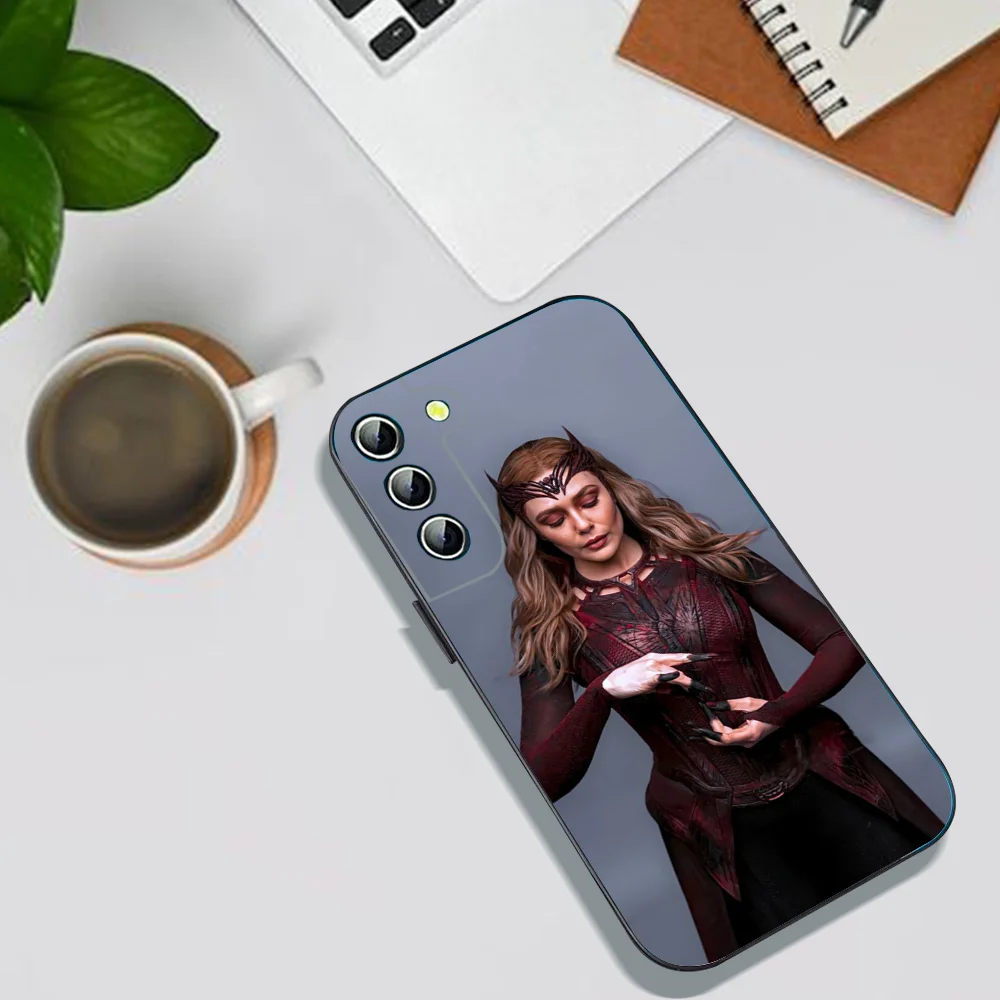 W-Wanda M-Maximoff Phone Case For Samsung Galaxy A52 A12 A51 S21 Edge S22ULTRA S23 S24 S20LITE Plus Ultra Black Cover