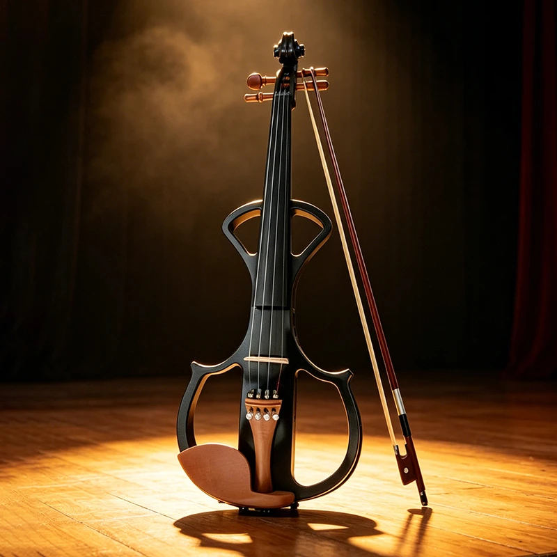 4x4 Electric Violin Band Performance Electroacoustic Violins Adult Practice Violin Beginners Entry Violin with Bow Headphones