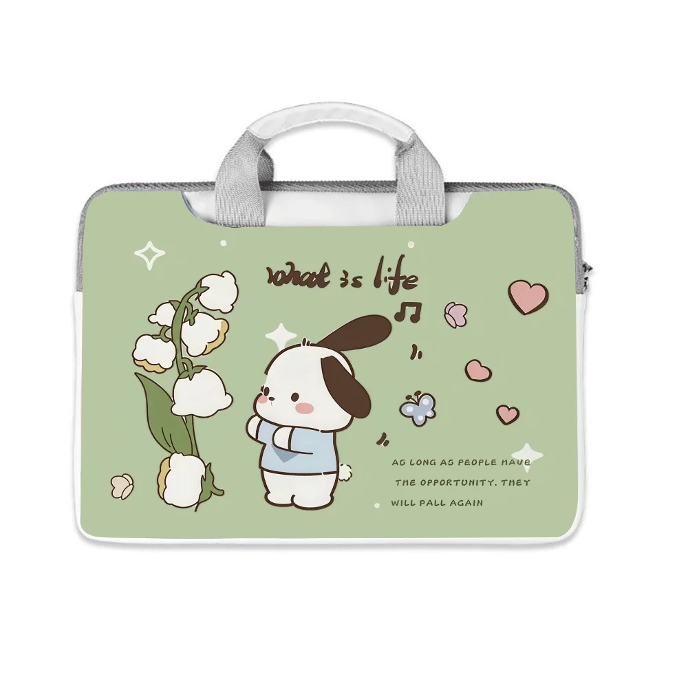 

Сумка для ноутбука в стиле аниме Hello Kitty Kurome Pachacco, большая вместительная сумка для хранения планшета, сумка для ноутбука 13, 14, 15, 16 дюймов, праздничный подарок