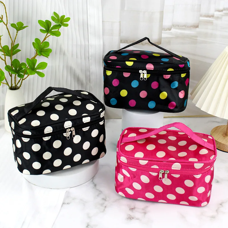 Portable Cosmetic Storage Bag Multifunction Waterproof Makeup Organizer Travel Cosmetic Handbag With Mirror Storage Toiletry Bag