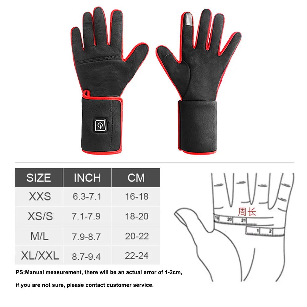 SAVIOR HEAT Heated Gloves Palm Non-Slip Electric Heated Skiing Gloves For Men Women Thermal Gloves Rechargeable Battery WarmHand