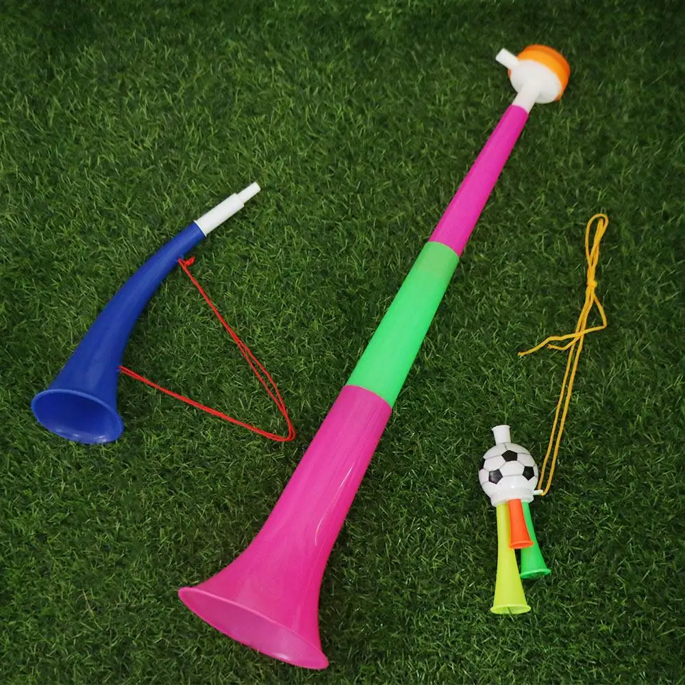 Matches de Football, accessoires de corne en plastique pour ravitaillement, corne de joie Vuvuzela, bruiteur amovible, cadeau
