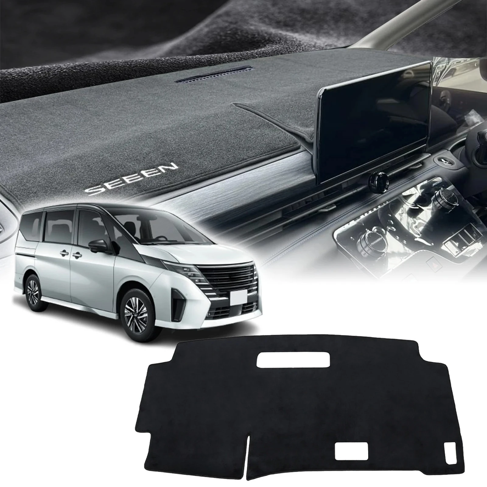 

fit for Serena C28 2023 2024 2025 2026 RHD Dashmat DashMat Sunshade Dashboard Cover Pad Protective Carpet Car Accessories