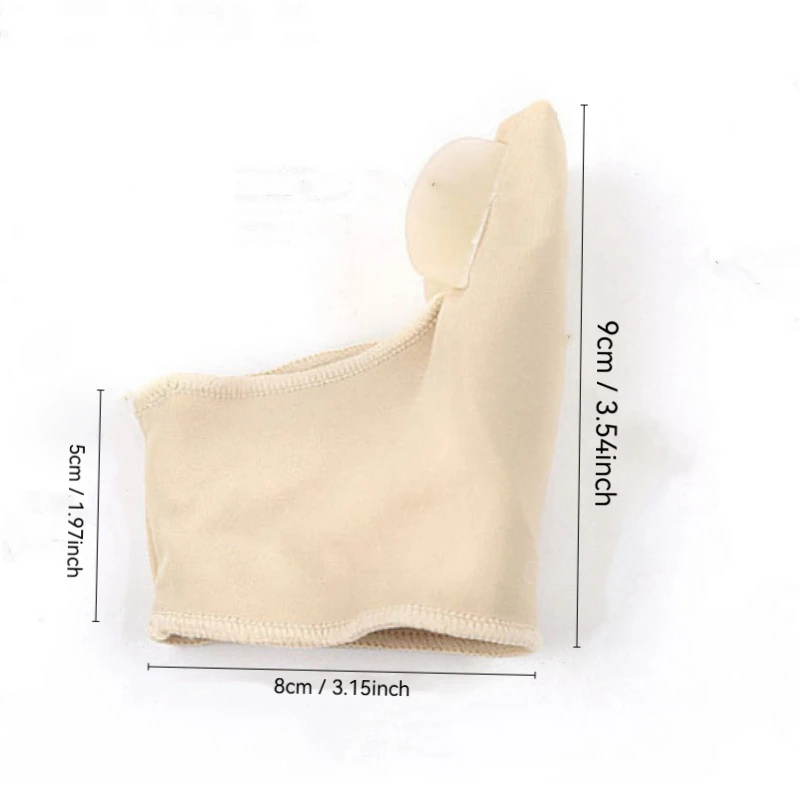 1 Pair Random Color Big Toe Support Sleeve, Grip Insert And Gel Cushion Pad, Toe Separator Half Sock, Foot Care Tool