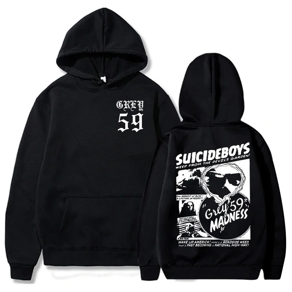 Suicideboys G59 Hoodie para homens e mulheres, moletons soltos de la, estilo hip hop, streetwear impresso Y2K, mangas compridas,