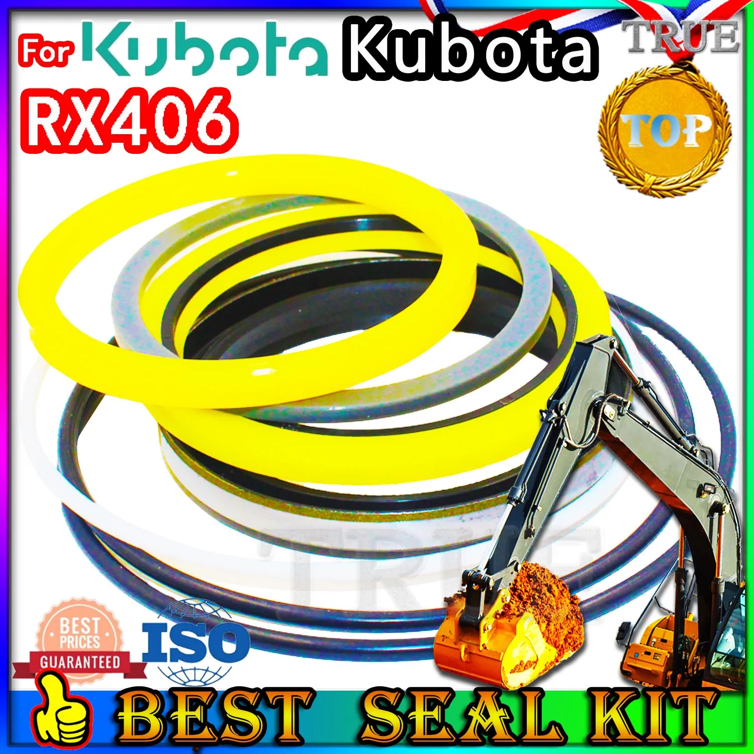 For Kubota RX406 Oil Seal Excavator Repair Kit Boom Bucket Arm Hydraulic Cylinder High Quality Motor Pump Swing Engine Pilot