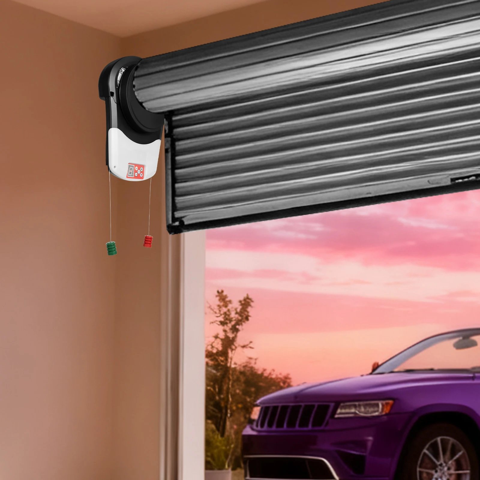 Automatic Rolling Door Opener with LED and Remotes