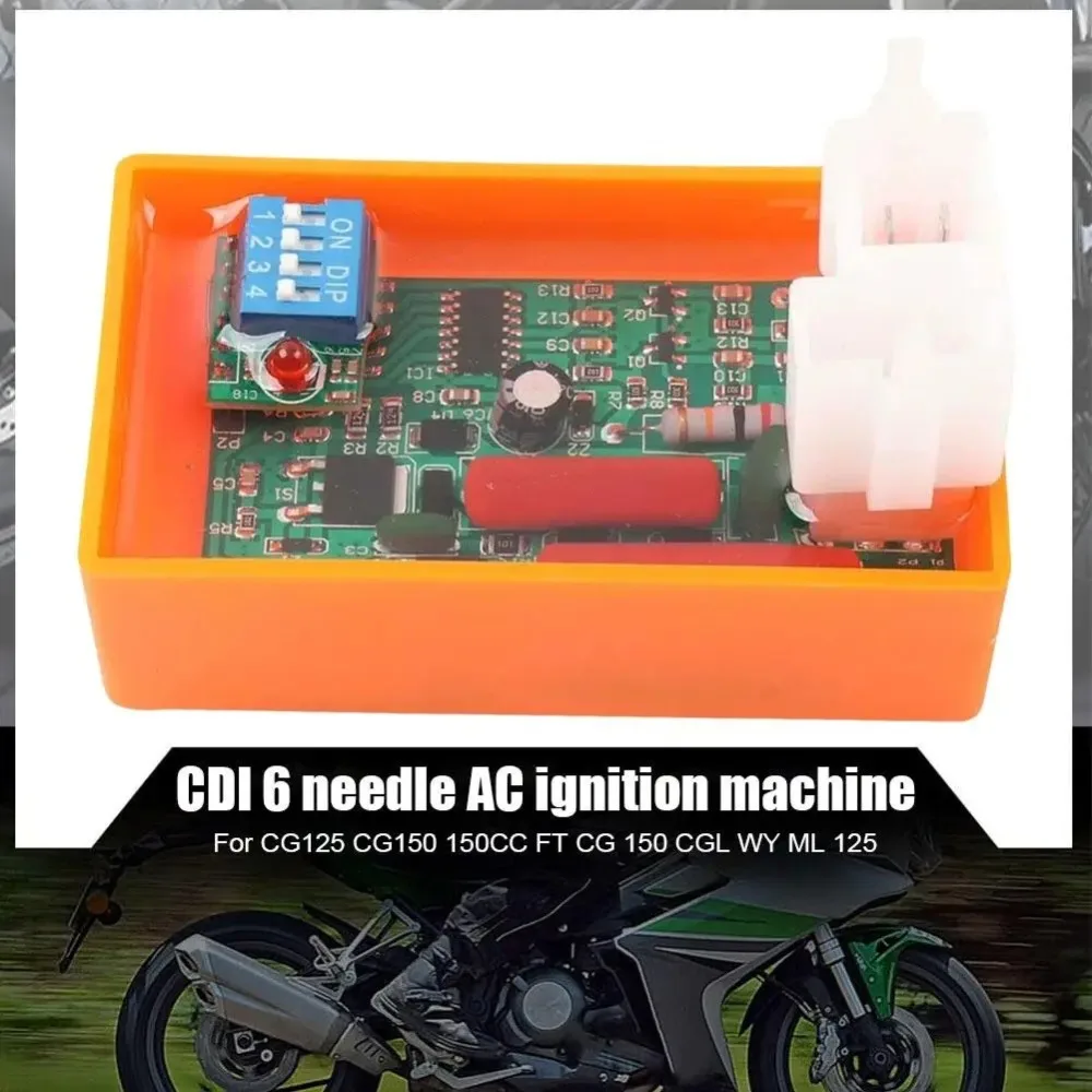 High Quality 5/6 Pin Motorcycle Ignition Cdi Racing Plastics Dip Switch Speed Programmable Motorcycle Modified Cdi Motorcycle