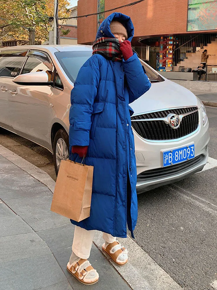 2022 New Winter Jacket Women Parka Fashion Long Coat Hooded Parkas Loose Warm Snow Wear Cotton Padded Winter Clothes