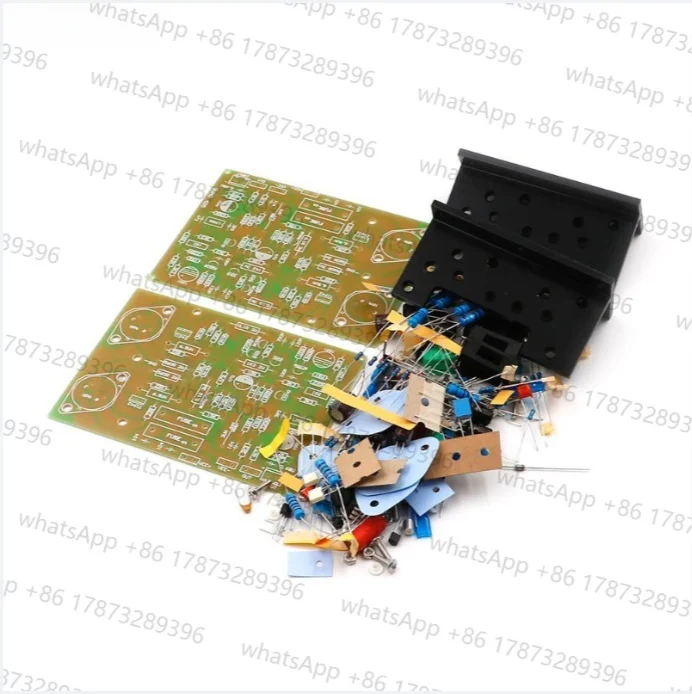 

Original Direct Engraving QUAD405 Imitation Guodu Amplifier Board Kit Dual Channel with Angle Aluminum 100W +100W 8R