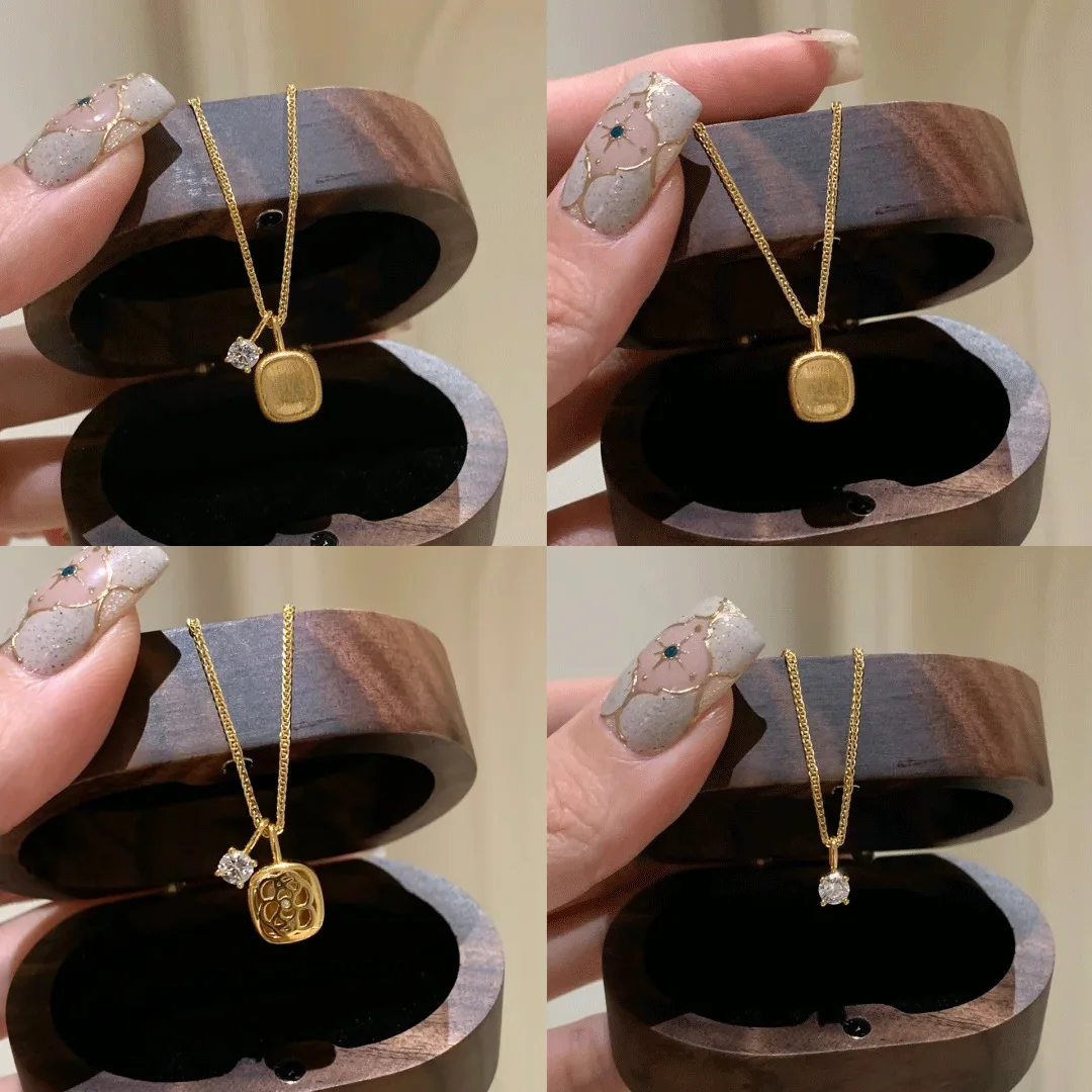 colar-cubo-de-acucar-dourado-fosco-vintage-frances-luxuoso-simples-versatil-pingente-atracao-de-riqueza-joia-feminina-da-moda