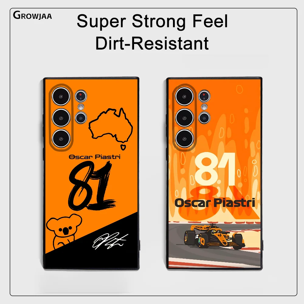 Racing 81 O-Oscar Piastri Phone Case Samsung Galaxy S25 S24 S22 S23 Ultra S21 S20 Plus 5G Frosted Non-Slip Full Cover Soft Case
