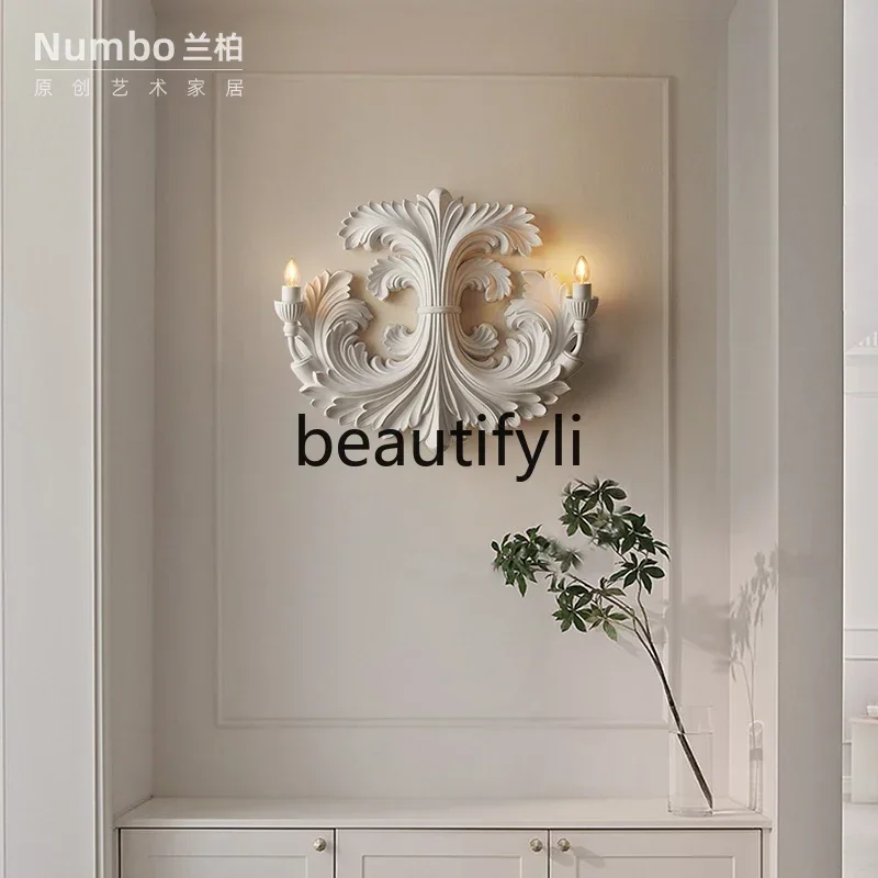 

A15 French retro relief plaster decoration living room bedroom entrance high sense