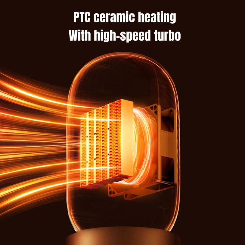 自動回転式エアウォーミングマシン付き電動ヒーターファン、ptcセラミック加熱、タイムアウト、2ギア、家庭用およびオフィス用の冬用ウォーマー、90