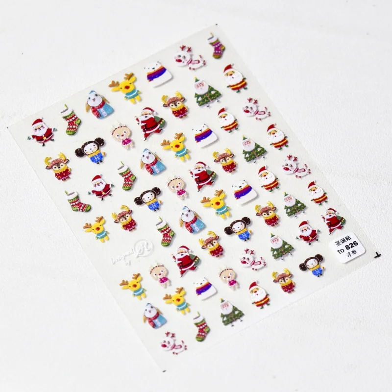 [Meow.Sensei] stickers Relief 826 Love Enchanting Cooperation nail Japanese Style Adhesive Sticker Christmas Stick