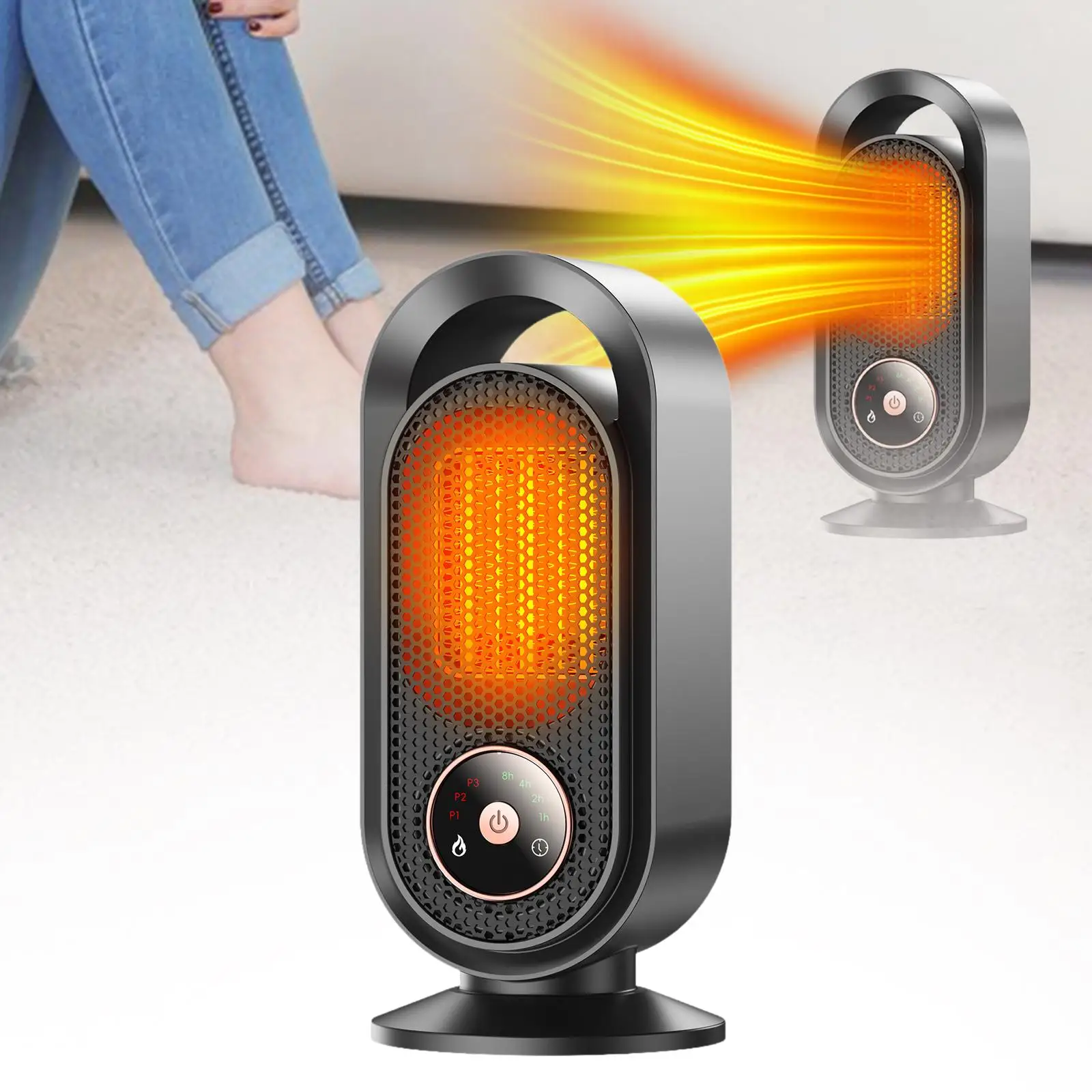 

Небольшой обогреватель, многофункциональный персональный электрический обогреватель с защитой от опрокидывания, вилка европейского стандарта для комнаты