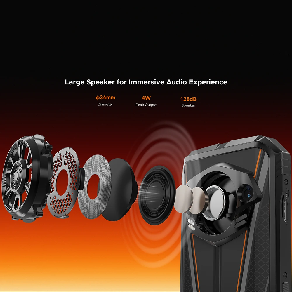 DOOGEE S Punk Pro Rugged Phone LED Light Effect 8GB RAM 512GB ROM 6.6” FHD+ 90Hz 10800mAh Battery 50MP AI Camera Android 14 NFC