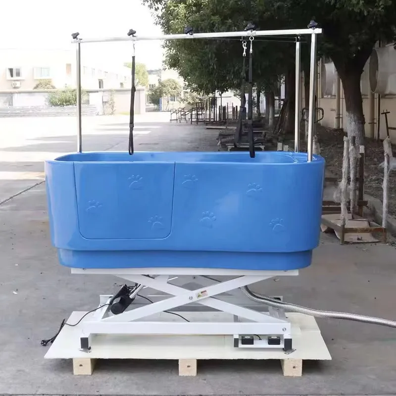 

SS PetFit Electric Lift Large Dog Grooming Bathtub In Customised Color With 100kg Capacity For Pet Grooming Salon Dog Bathtubs