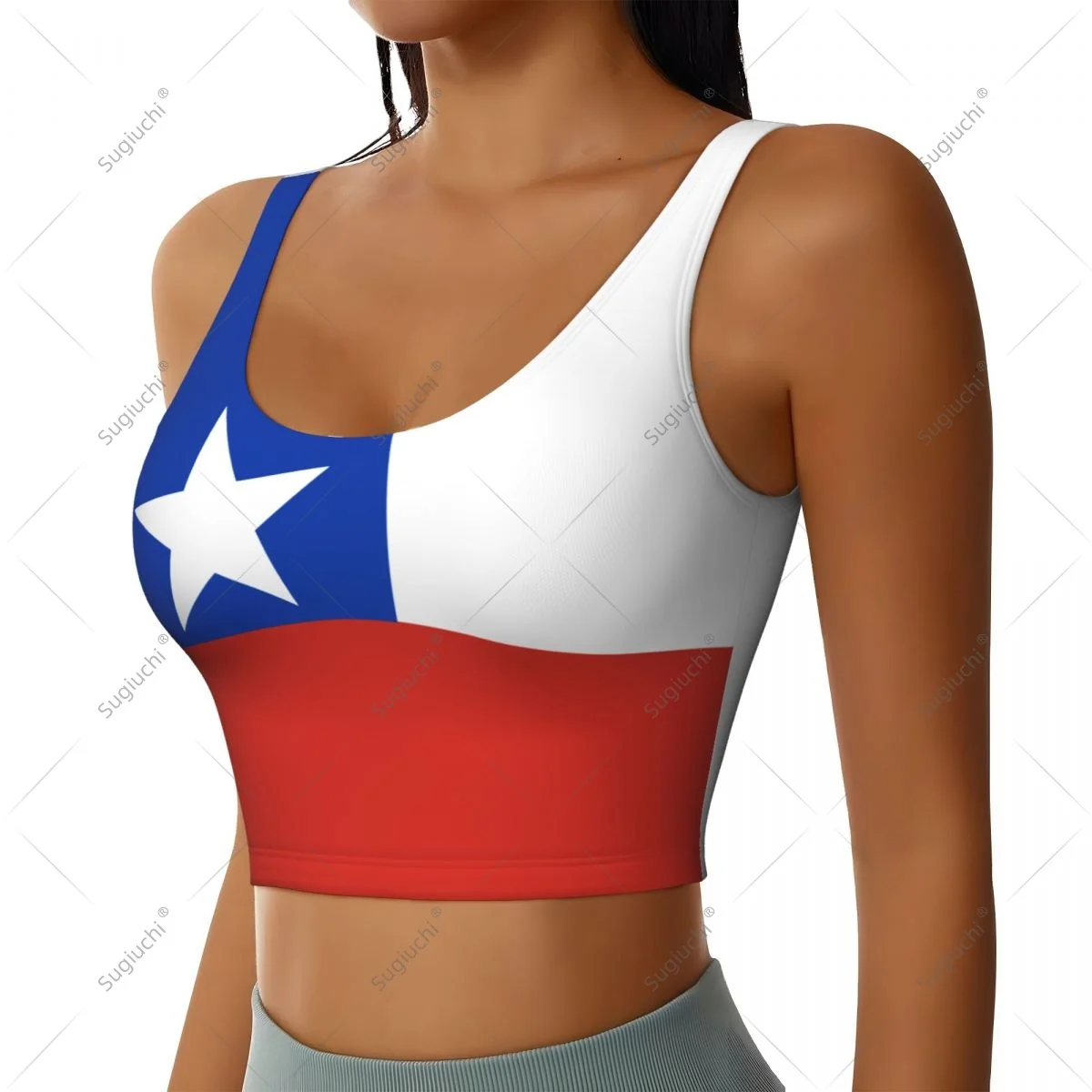 Chile Flag Women Girl Activities Sports Vest for Female Yoga Vest Workout Vest Lightweight Trendy