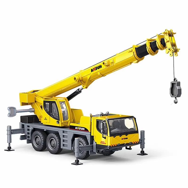 Huina 1:50 Simulazione Auto in lega Diecast Modello di gru montata su camion Costruzione Ingegneria Decorazione del veicolo Regalo di compleanno per bambini
