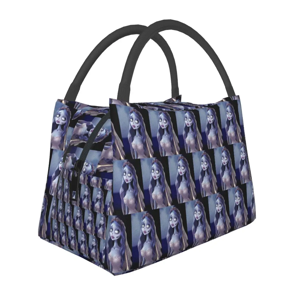 Emily The Corpse Bride Lightweight Handheld Insulated Lunch Bag Aluminum Foil Liner for Adults Students Travel Picnic