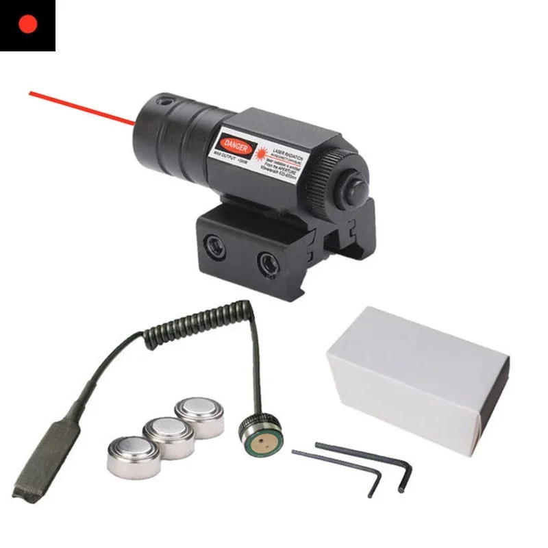 Mini Red Dot Laser Sight with 635-655nm Adjustable 11mm/20mm Rail Mount Hunting Rifle Scope Pistol Gun Sight