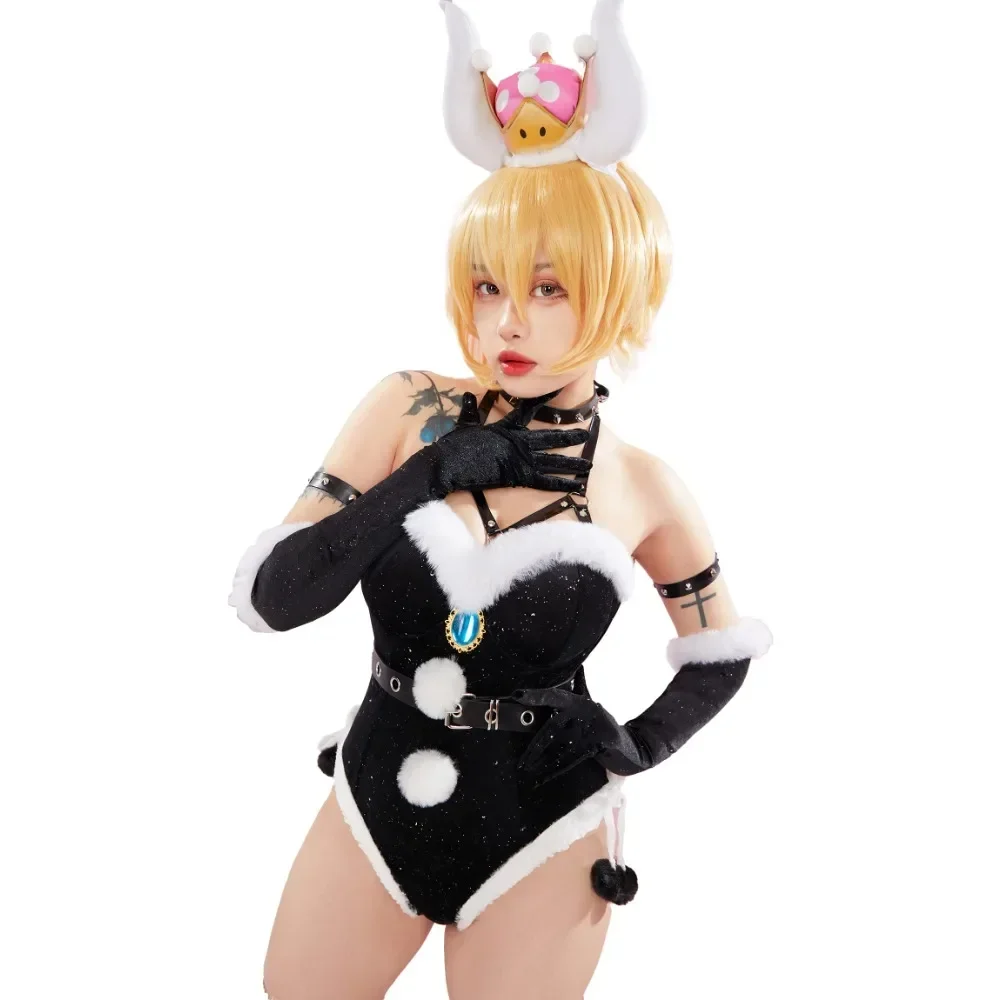 

Mobbunny Women Christmas Bodysuit Furry Romper Onesie Cosplay Erotic Lingerie Senta Babydoll Homewear Pajamas Cosplay Costume