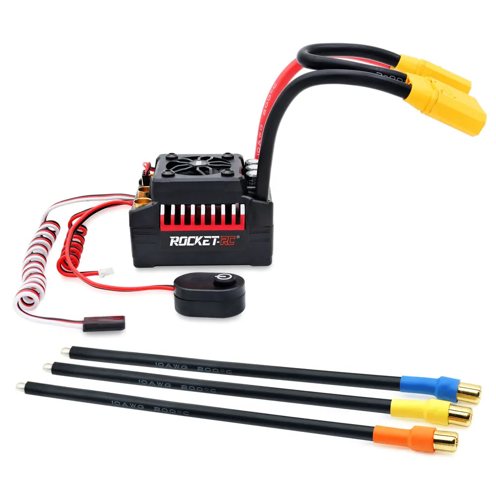 ESC Rocket V2 Supersonic 130A 160A ESC Waterproof Brushless Speed Controller with 7.4V/8.4V 6A BEC for 4292 Motor 1:8RC Car