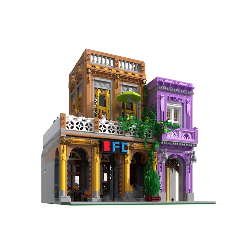 3041 elementów MOC BFC Restauracja Modułowy Model Klocki Konstrukcyjne Składanie DIY Pomysł Edukacyjny Prezent na Boże Narodzenie Zabawka z Klocków Urodziny dla Dzieci