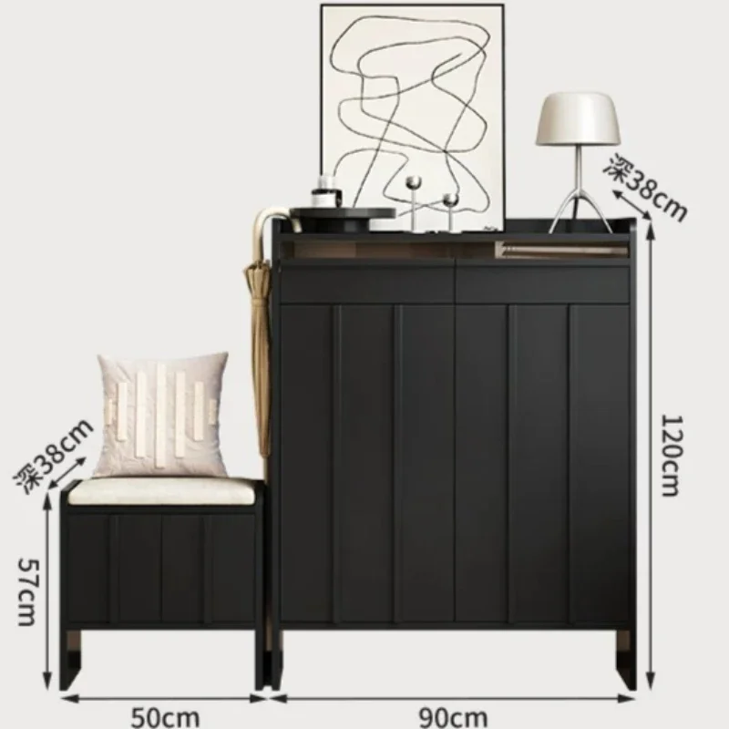 Salon Entryway Shoe Cabinet Bench Space Saving Wooden Luxury Shoe Cabinet Display Dividers Schuhschrank Living Room Furniture