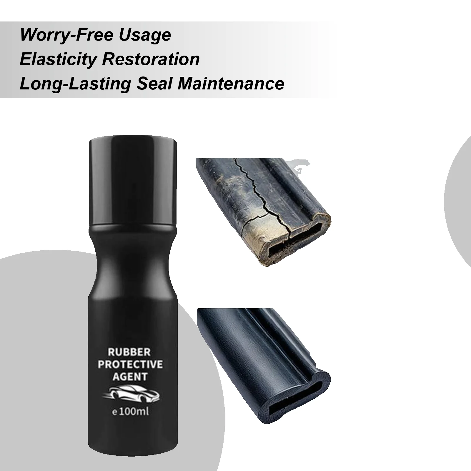 

100ml Car Rubber Seal Conditioner Noise Elimination Window Rail Lubricant Car Seal Trim Conditioner For Interior Doors Hoods