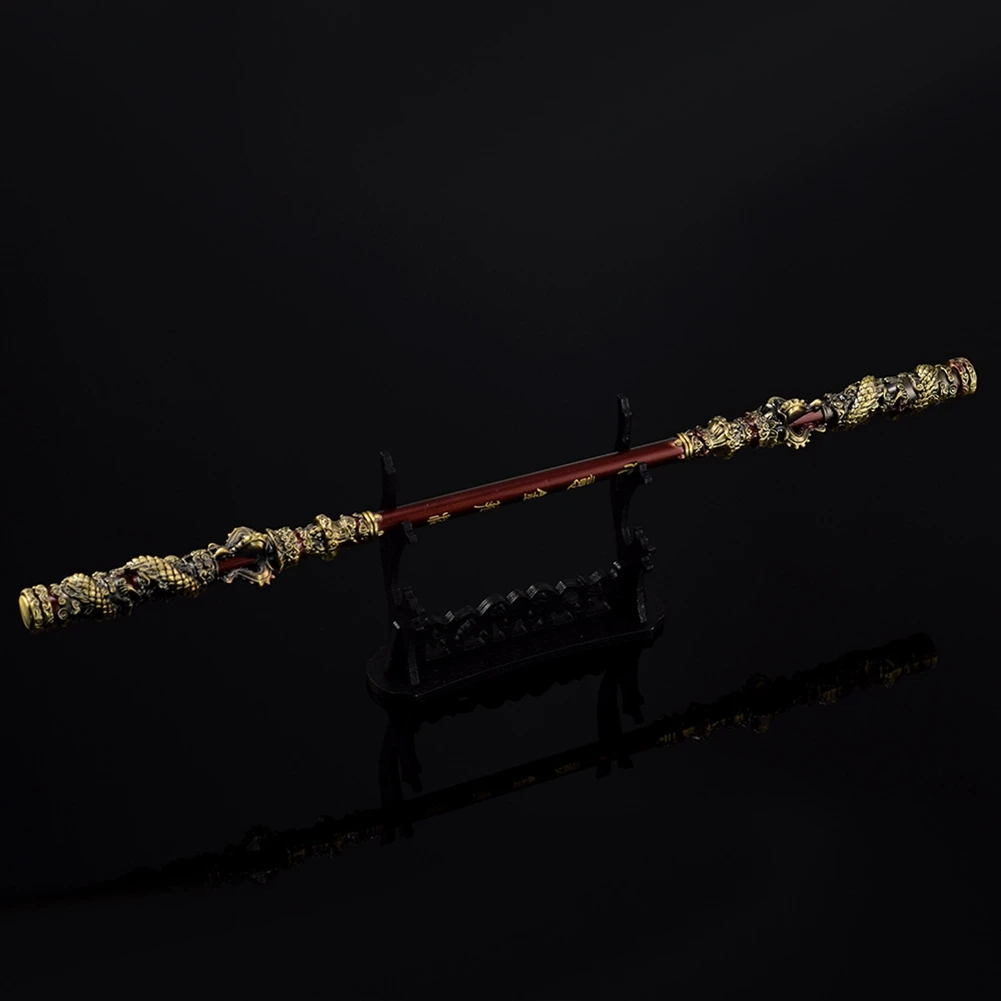 

WOTT-Black Myth Wukong Iron Bar Figure Monkey King Bar Hit The Destiny Directly Iron Bar All Metal Craft Sword Gifts 35Cm