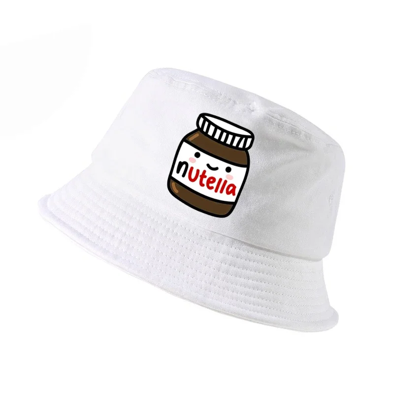 

nute spoof fun hat lifelike food chocolate sauce harajuku Bucket Hats nutel hat Summer fisherman hat