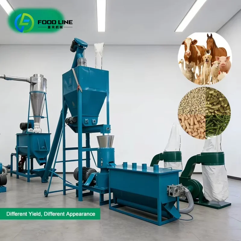 Customized New Eco-Friendly Feed Pellet Production Line High Quality/Accuracy/Rigidity Multi-Functional High Capacity