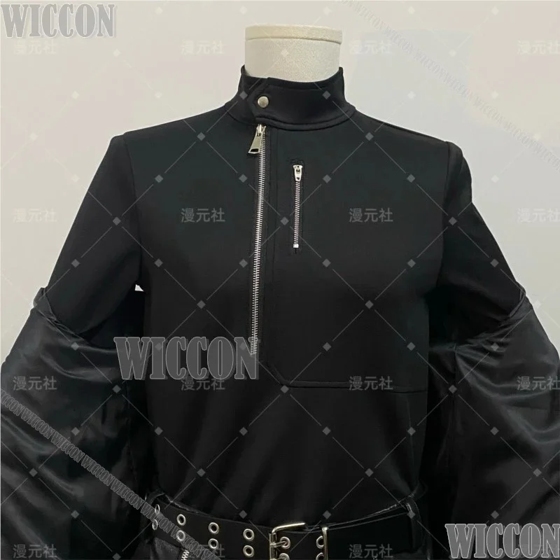 w;3.c\6;h'8/Sylus Love and Deepspace Qin Che Game Cosplay Costume Leather Jacket Pant Coat Black Suit Man New Full Se5'u.9;m\4/p - view 4
