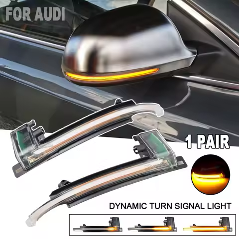 2 Pieces Dynamic Blinker Mirror Light for Audi A3 8P Q3 A6 C6 4F S6 A4 A5 B8 LED Turn Signal Side Indicator S4 S5 S6 A8 D3 8K S8