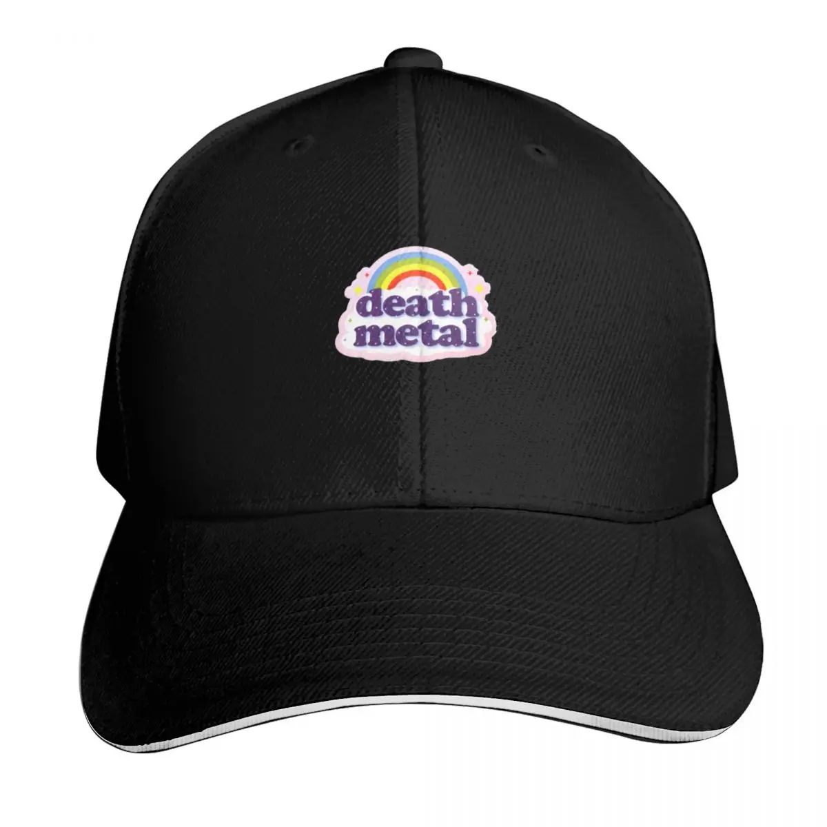Death metal rainbow Baseball Cap Moisture Wicking Quick Dry Curved Brim Classic Fit Low Profile Unstructured