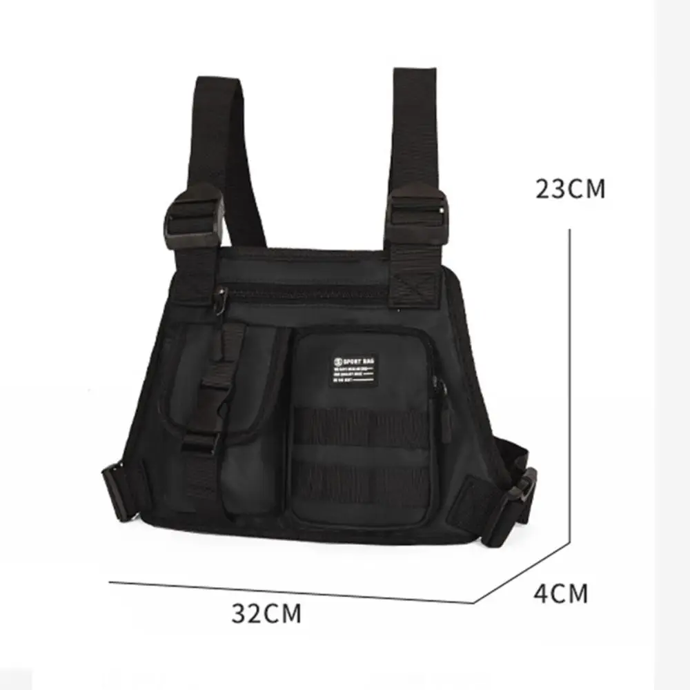 Casual Oxford Cloth Fashion Chest Bag Large Capacity Multi Pocket Men Vest Bag Mountaineering Bag Waterproof Outdoor Sports Bag