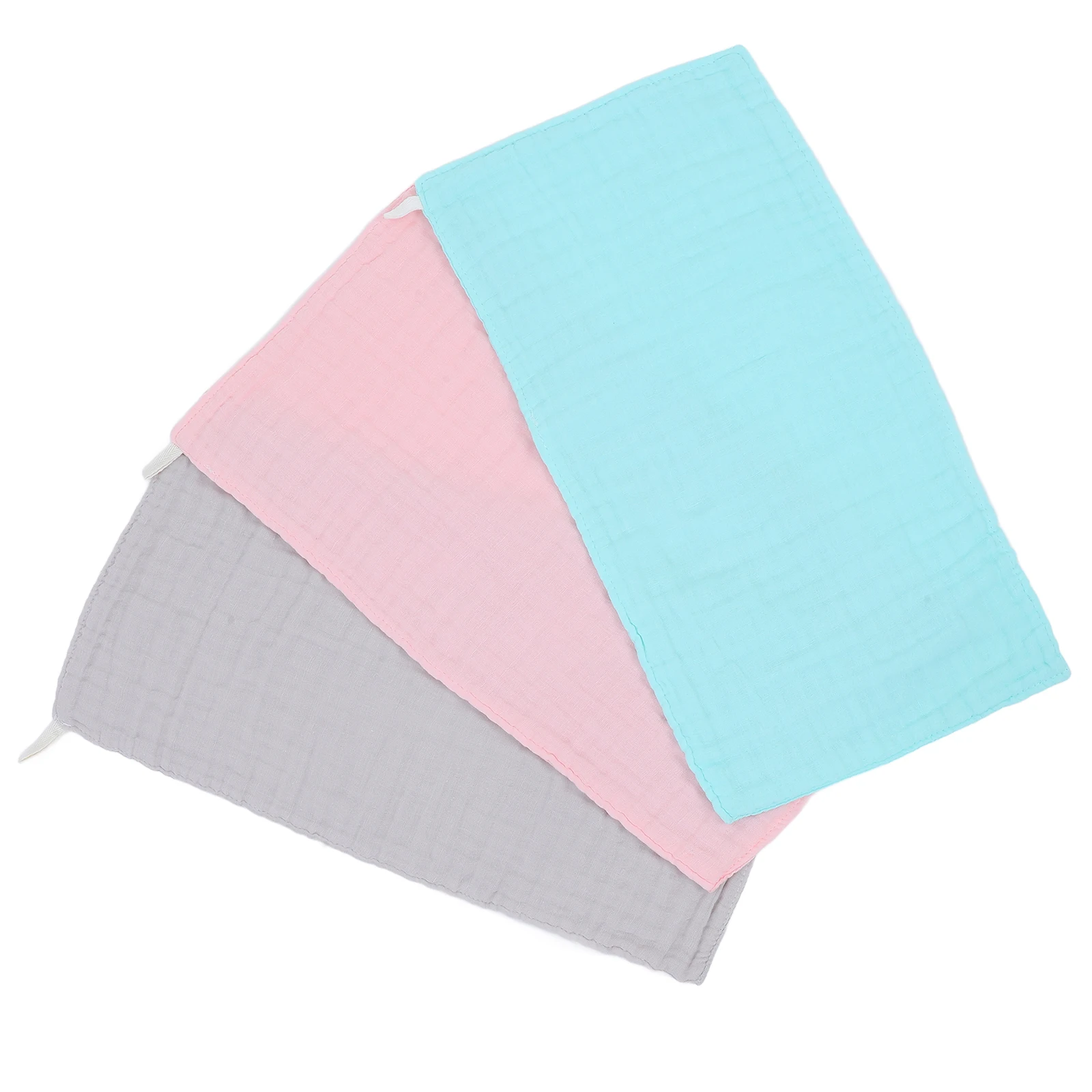 

3pcs Cotton Baby Bibs Soft Durable Newborn Towels Muslin Burp Cloths Drool Spit Up Lightweight Portable Easy Clean