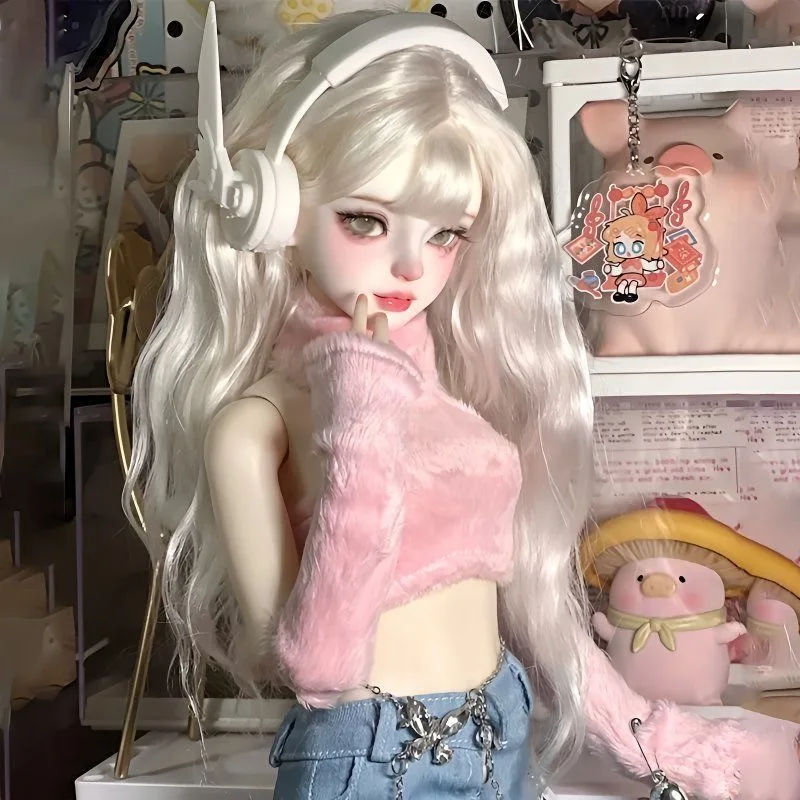 

Парик для куклы BJD 1/3 1/6, элегантный длинный кудрявый парик, аксессуары для кукол для девочек, для самостоятельного укладывания волос, милые аксессуары для волос куклы BJD